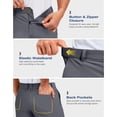 thumbnail image 5 of PULI Men’s Golf Shorts 9" Inseam Stretch Water-Resistant Quick Dry 5 Pockets Casual Travel Hiking, 5 of 7