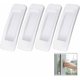 thumbnail image 1 of Pieces Self-Adhesive Sliding Door Handle - White, 1 of 5