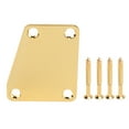 thumbnail image 3 of Bass Neck Plate, Wide Application Electric Guitar Neckplate Easy Installation  For Replacement Gold, 3 of 8