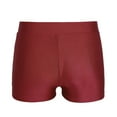 thumbnail image 3 of Hansber Girls Dance Shorts Gymnastics Shorts for Tumbling Volleyball Cheer Ballet Spandex Biker Burgundy 5-6, 3 of 6