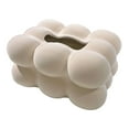 thumbnail image 3 of Soporte para pañuelos faciales, cubierta de caja de pañuelos de cerámica, fácil de llenar y acceder, regalos del Día de San Valentín para mesitas de , Rosa claro, 3 of 7