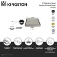 thumbnail image 5 of Kingston Brass BSF6621 Watercourse 6-Inch Stainless Steel Square Shower Drain with Hair Catcher in Polished Chrome, 5 of 6