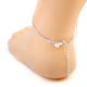 thumbnail image 5 of Tobillera Hugo Doble Cadena Chapado en Plata con Campana, 5 of 10