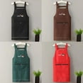 thumbnail image 4 of Household Coffee House Waterproof Barber Carpenter Florist Apron Abrasion Resistant Kitchen Apron Work Apron Restaurant Uniform Antifouling Barista Apron BLACK, 4 of 8