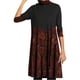 thumbnail image 2 of ICHUANYI Clearance Fashion Casual Print Women Half High Neck Long Sleeve Loose Pullover Dress(Red, L) ICHUANYI WER2023081501252, 2 of 8