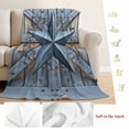 thumbnail image 5 of Texas Star Vintage Blanket Soft Cozy Warm Throw Blanket for Couch, Plush Fuzzy Flannel Fleece Blankets for Sofa, Navy Blue Berry Wooden Retro Bed Blankets Lightweight Gifts for Women, 50"x60", 5 of 9