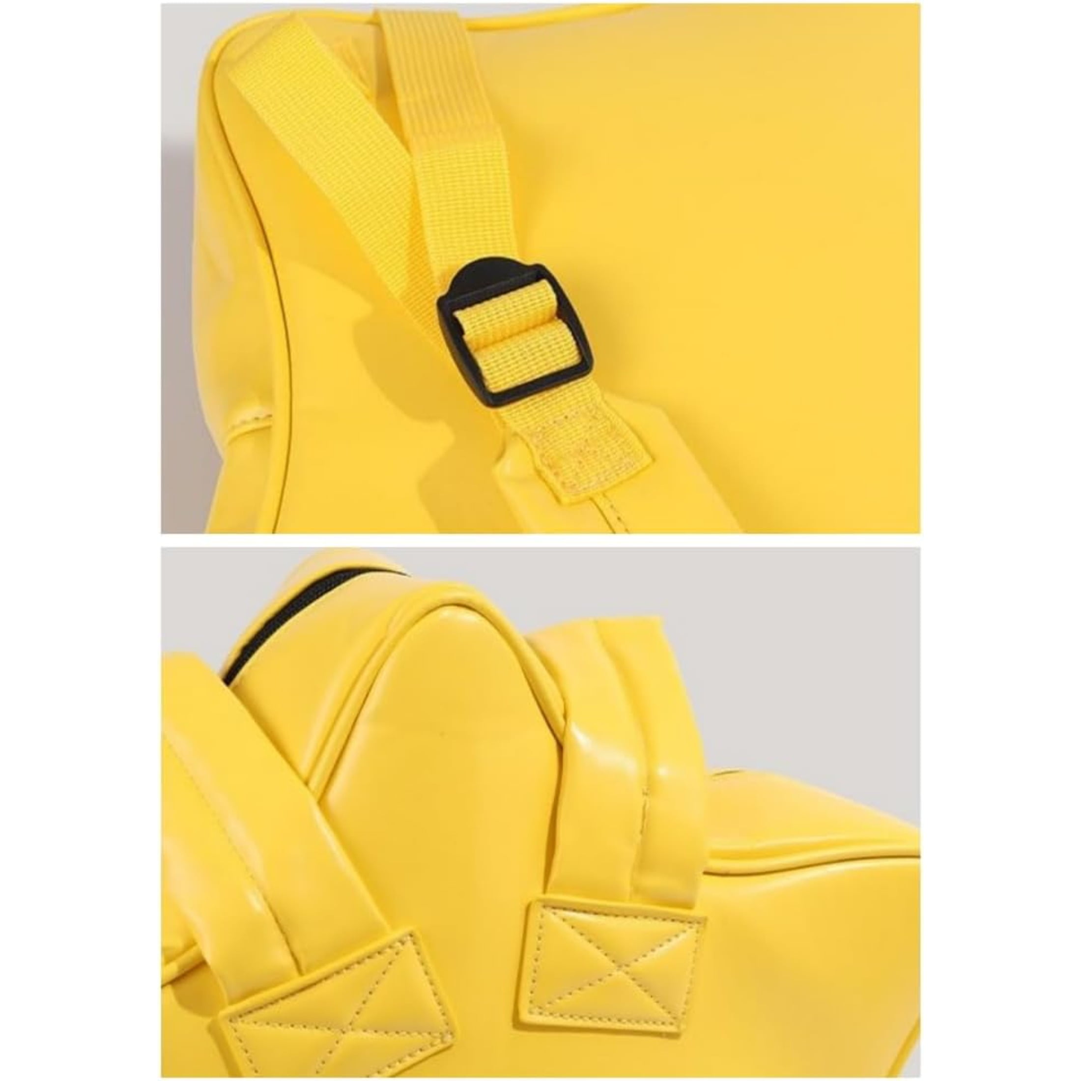 Yellow Star Kawaii Backpack PU Leather Ita Bag Backpack Y2k Shoulder Bag Aesthetic Cute Backpack