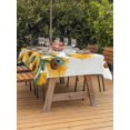thumbnail image 3 of Outdoor Tablecloth with Umbrella Hole for Patio/Picnic/Party/Camping, Summer Sunflowers Waterproof Table Cloth Rectangle Table Cover Washable, Rustic Floral Farmhouse Butterflies Garden (60"x 120"), 3 of 9