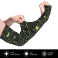thumbnail image 3 of Sun Protection Arm Sleeves for Men Women, halloween green spiderweb cobweb Sleeves to Cover Arms with Thumb Hole Cooling Sleeve, 3 of 6