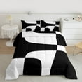thumbnail image 2 of Homewish White Black Bedding Comforter Set,Modern Asbtract Geometric Twin Comforter Sets,Minimalist Style Bedding Set For Men Women,Super Cozy Room Decor,2 Pieces, 2 of 8