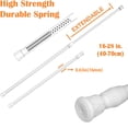 thumbnail image 2 of 2pcs Spring Tension Curtain Rod, 15.7-28 Inches Adjustable Expandable Pressure White Curtain Tension Rods For Kitchen, Bathroom, Window, Home, 2 of 7