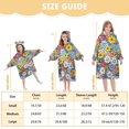 thumbnail image 4 of FORMRS Wearable Blanket Hoodie with Sleeves for Kids Cozy Flannel Sweatshirt, Floral Fiesta, 4 of 7