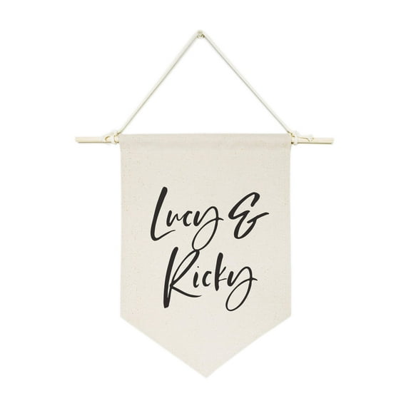 Personalized Couple Names Classic Hanging Wall Banner