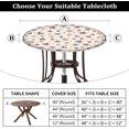 thumbnail image 2 of American Flag Stars Round Fitted Tablecloth with Elastic 4th of July Outdoor Tablecloth Waterproof Table Cover for Picnic Dinner Party Decor Fits 36"-40" Diameter Round Tables, 2 of 6