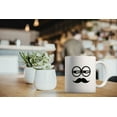 thumbnail image 6 of WIRESTER 11oz 325ml Ceramic Tea Cup Coffee Mug With Handgrip For Gift, Birthday, Anniversary, Christmas - Funny Cartoon Moustache Faces, 6 of 7