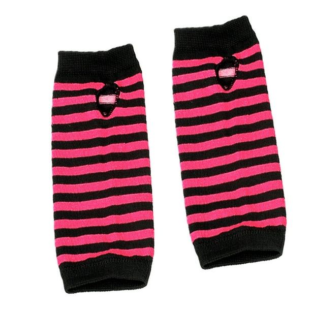 Nvzi Guantes sin dedos Guantes sin dedos de muñeca con orificio para el pulgar Guantes de invierno cálidos sin dedos para hombre - Negro Rosa Rojo
