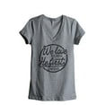thumbnail image 1 of We Love Because He First Loved Us Women's Fashion Relaxed V-Neck T-Shirt Tee Heather Grey X-Large, 1 of 5