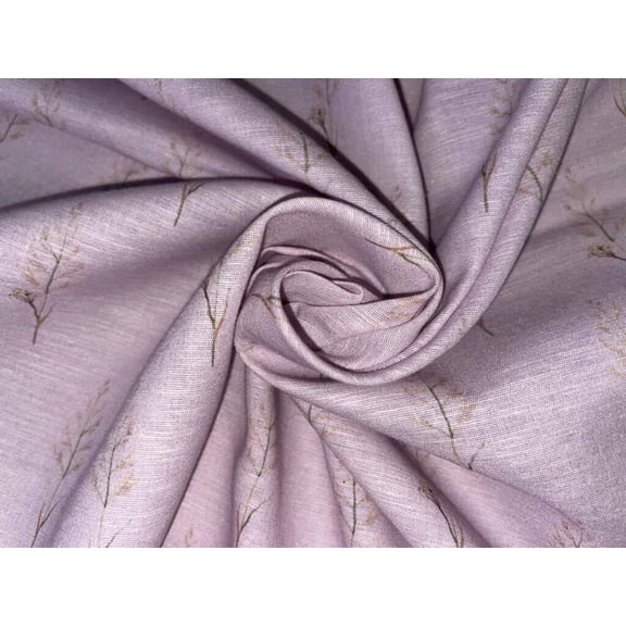 100% Linen LILAC with motif Fabric 44" wide [15420]