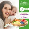 thumbnail image 2 of NutriChef Round Bamboo Baby Plate - 3 Partition Wooden Toddler Dish and Spoon Set w/ Silicone Suction Base for Stay Put Feeding, BPA-Free, Hypoallergenic, for Children Aged 4-72 Months (Sparkle), 2 of 6