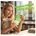 thumbnail image 5 of Translucent Glitter Sticky Notes, 80 Sheets 3.1X3.1 Inch Fruit Dispenser Notepads, See Through Self Adhesive Memo Sheets For Journal Marking (Green Apple), 5 of 5