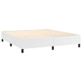 thumbnail image 2 of vidaXL Box Spring Bed with Mattress White 193x203 cm King Faux Leather, 2 of 5
