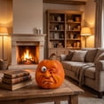 thumbnail image 5 of Funny Smiling Pumpkin Figurine Halloween Whimsical Pumpkin Decor Tabletop Ornament for Home Office and Festive Decoration, 5 of 8