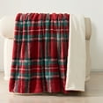 thumbnail image 6 of Evergrace Cozy Christmas Throw Red Check 50"x72", 6 of 10