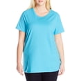thumbnail image 2 of Just My Size T-Shirt Col Rond à Manches Courtes en Jersey de Coton pour Femmes, 3X, Bleu Process, 2 of 3