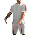 thumbnail image 2 of Rciityk Men's Short Sleeve Tracksuit Summer Crew Neck T Shirt and Shorts set Two Piece Casual Loose Daily Solid color 2 Piece Outfits, 2 of 6