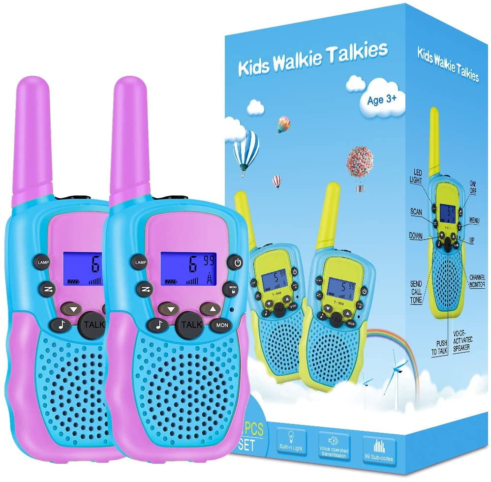 Walkie Talkies for Kids 22 Channels Long Range Play LCD Flashlight Camping toy 