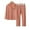 Orange, variant on Kid Girl Pajamas Set Solid Crewneck Top Trousers Spring Fall Pajamas Kid Sleepwear Size 8-10 Years