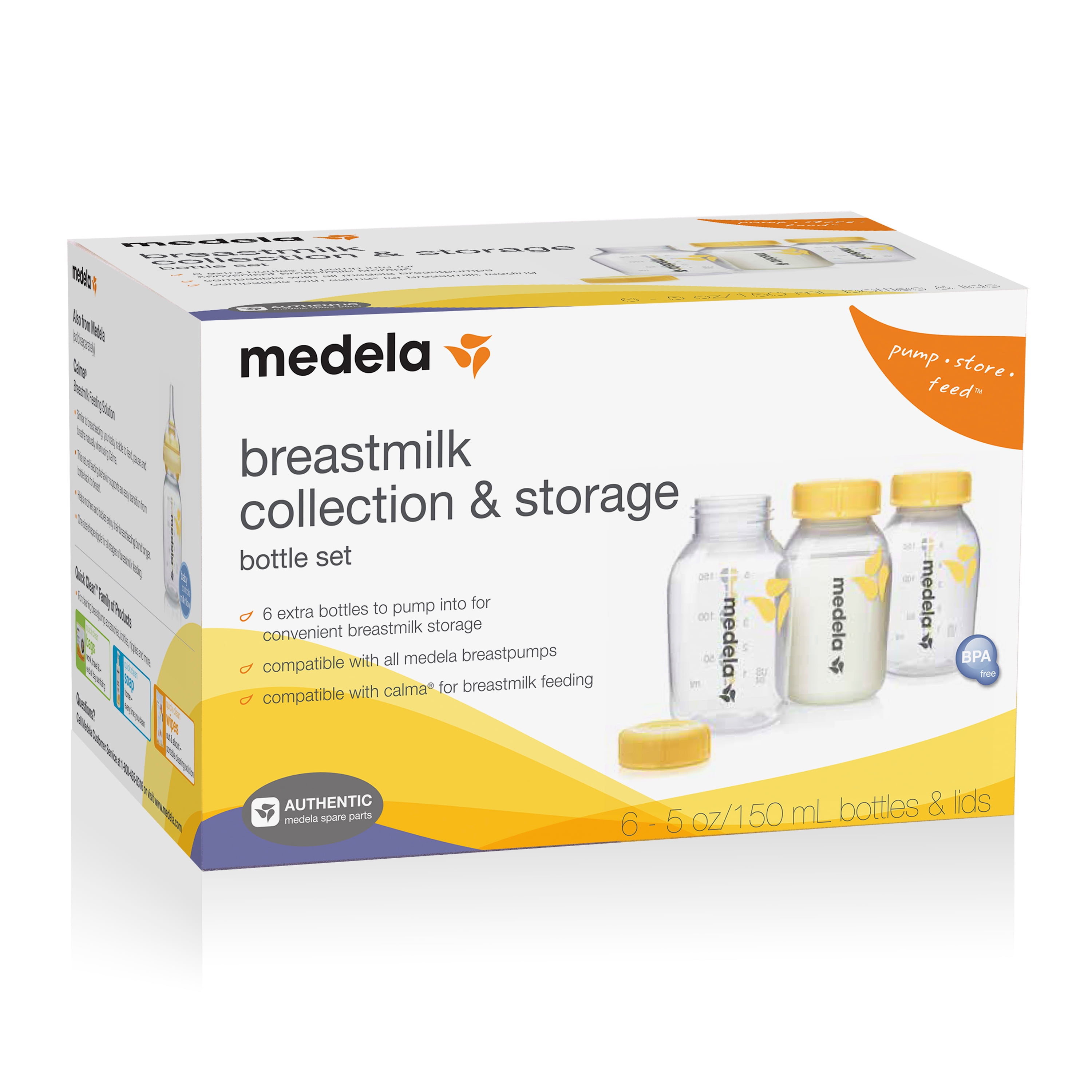 New Sterifeed Collection & Storage Breastmilk Bottles Fits Medela