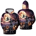 thumbnail image 3 of Spooky Halloween Night Witch Great Dane Glowing Pumpkins All Over Print 3D Hoodie Unisex Merch Hoodies Danes Dog Lover Gifts - 12015, 3 of 6