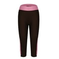 thumbnail image 4 of Bigersell Womens Pull on Capris Elastic Waist Women's High Waist Yoga Workout Capris Leggings Side Pockets Pants Cropped Trousers Pinks m, 4 of 7