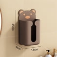 thumbnail image 2 of 2 PCS Tissue Box Cover, Tissue Box, Facial Tissues Boxes, Bear Creative Wall Mounted Napkin Napkin Storage Container Organizer for Bathroom Kitchen and Office Room, White, 2 of 6