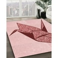thumbnail image 3 of Ahgly Company Machine Washable Indoor Round Transitional Red Area Rugs, 8' Round, 3 of 7