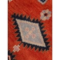 thumbnail image 5 of Rugsotic Carpets Hand Knotted Wool & Silk Eco-Friendly Oriental 5'x8' Area Rugs Rectangle Dark Orange Navy Classic Traditional Design High Pile Indoor Handmade Rug for Living Room, Bedroom AF0112, 5 of 7