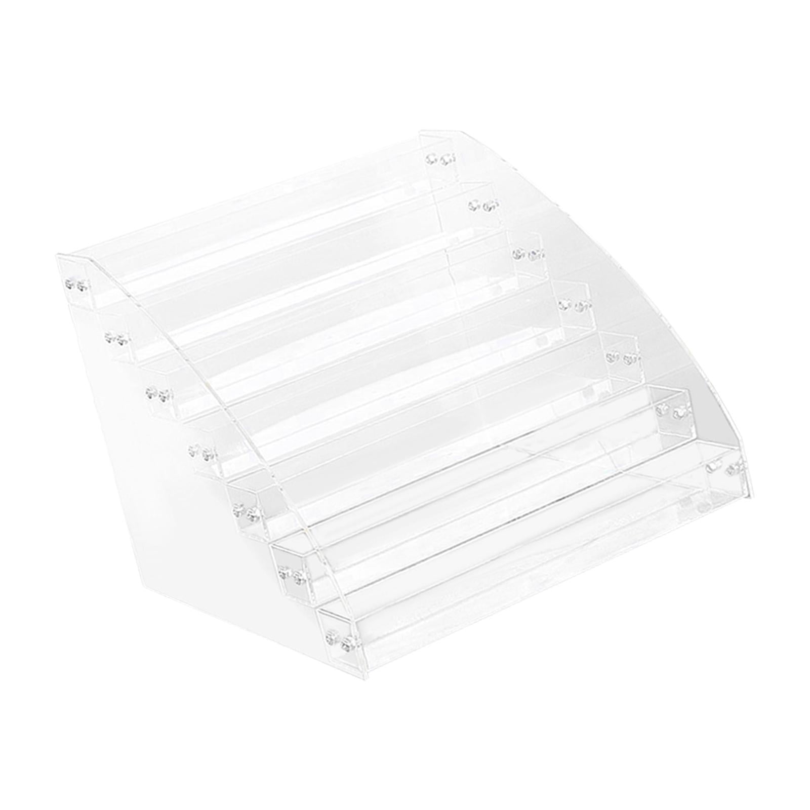 Colaxi Acrylic Business Card Holder Display Stand, Desktop Dispenser Office Home Supplies Display Shelf for Toy Stationerry Lipstick 7 Tier
