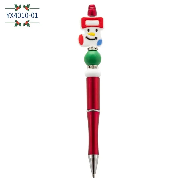 Bolígrafo de boxeo divertido de Navidad, Papá Noel, muñeco de nieve, hombre de jengibre, bolígrafo de bricolaje, suministros de estudio para oficina, regalos de Navidad