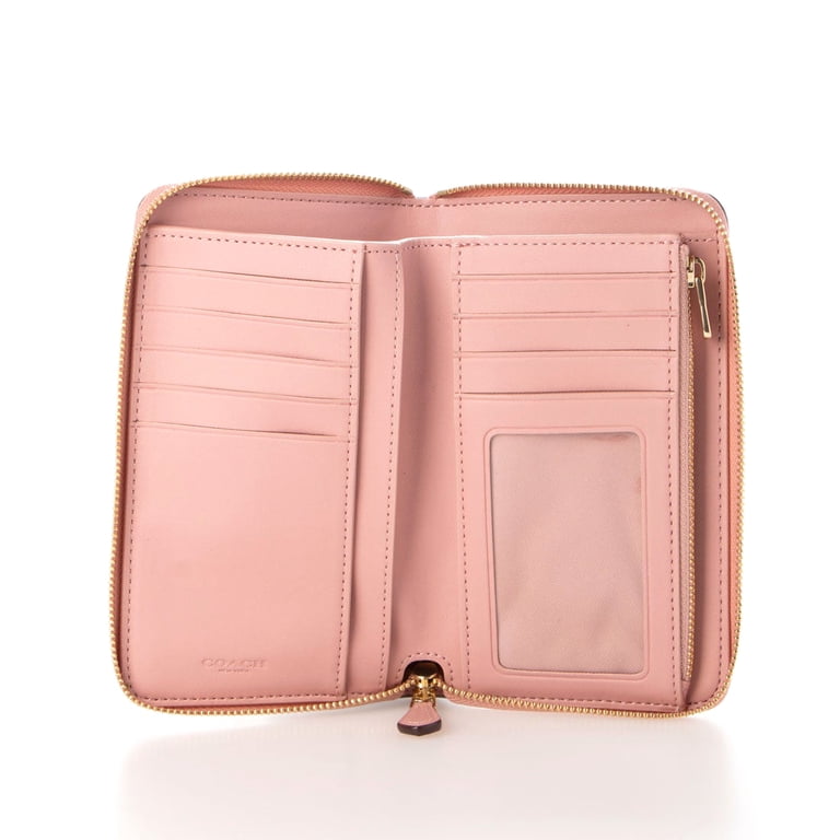 Coach Women Coach Pink Petal Genuine Pebbled Leather Women\'s Medium Zip Wallet main image 0