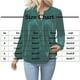thumbnail image 2 of AUNVITO Women's V-Neck Velour Long Sleeve Shirt Solid Color Smooth Casual Elegant Daily Work Wear Style, 2 of 8