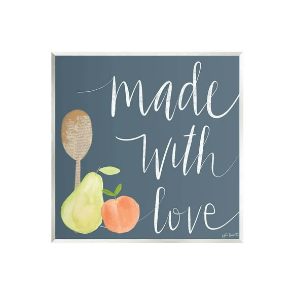 Stupell Industries Made With Love Kitchen Fruits Graphic Art Unframed Art Print Wall Art, Design by Katie Doucette