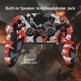 thumbnail image 2 of Wireless Controller Compatible with P4/P4 Slim/P4 Pro/Windows PC, Red Graffiti, 2 of 7