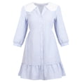 thumbnail image 1 of 984-33 Vestido azul/blanco Cklass 984-33, 1 of 2