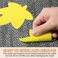 thumbnail image 3 of Uxcell 4 Inch Carpet Spot Markers, 50Pcs Leaf Shape Floor Dots for Classroom Decoration, Yellow, 3 of 7