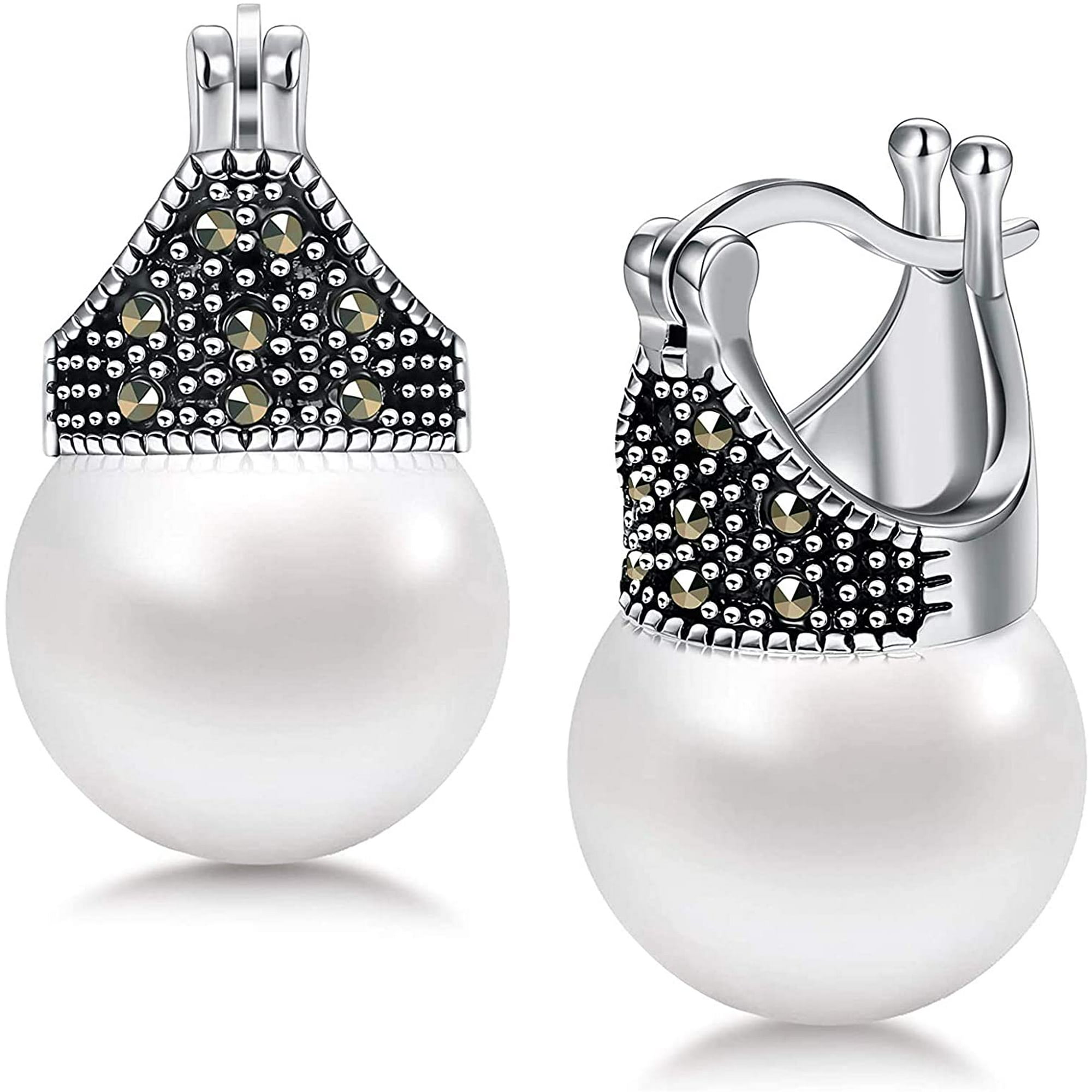 Sterling Silver Pearl Earrings For Women Girls Natural Pearl Dangle Drop  Earrings Women Jewelry | Walmart Canada