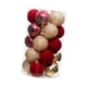 thumbnail image 3 of 25 bolas navideñas para colgar en el árbol de Navidad, decoraciones navideñas novedosas. Oro burdeos, 3 of 9