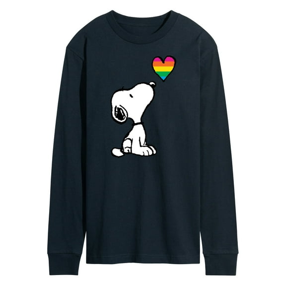 Peanuts - Snoopy Rainbow Heart - Men's Long Sleeve T-Shirt