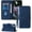 Blue, variant on for iPhone 13/14 Wallet Case, Card Holder Slots, Wrist Strap, TPU Interior Protective, Stand PU Leather Folio Flip Cases Cover, 13/14 Phone 6.1 inch (Blue)