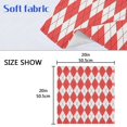 thumbnail image 6 of Iauyy Satin Napkins Set of 1- Red & White Argyle Pattern DIY Printing Decoration Cloth Napkin- Easy Care for Home/Party, 6 of 8